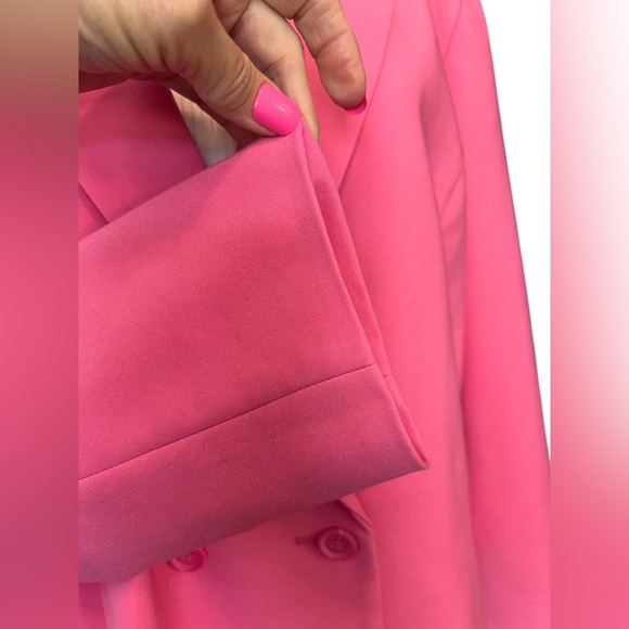 🆕 💖 NWT NEW YORK & COMPANY Cropped Pink Blazer | Women’s Size 14 - Picture 4 of 9